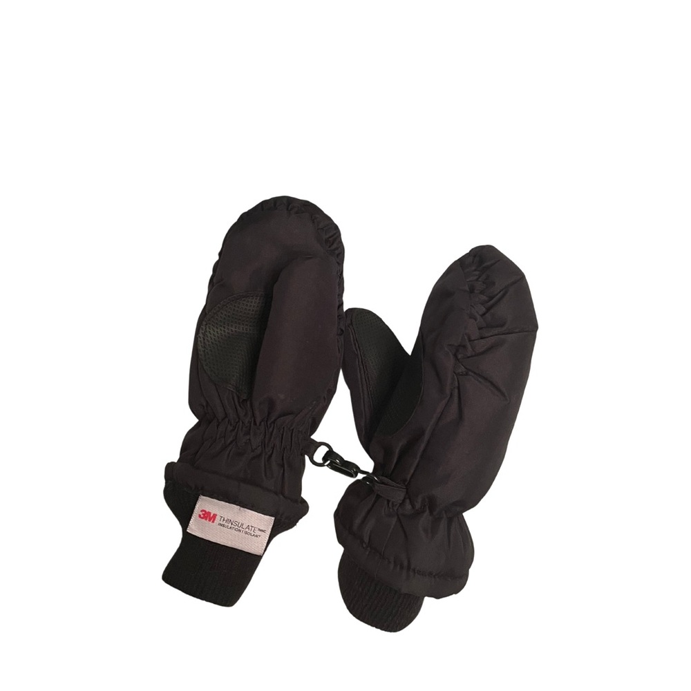 Igloos Toddler Ski Mittens Black | 3M Thinsulate Waterproof Winter Gloves